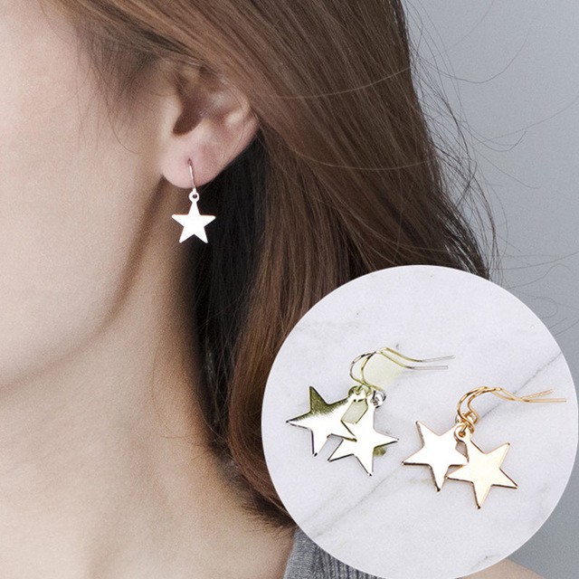 Anting Fashion Korea Style Motif Bulat Dan Bintang MISS  98