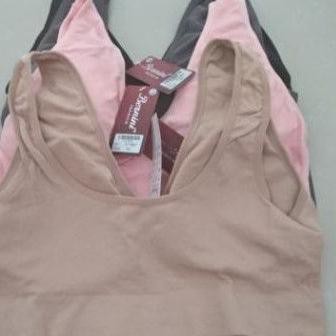 ۞ Bra bh brallette wanita sport muat jumbo munafie genie ahh tanpa kawat olahraga sport yoga zumba g