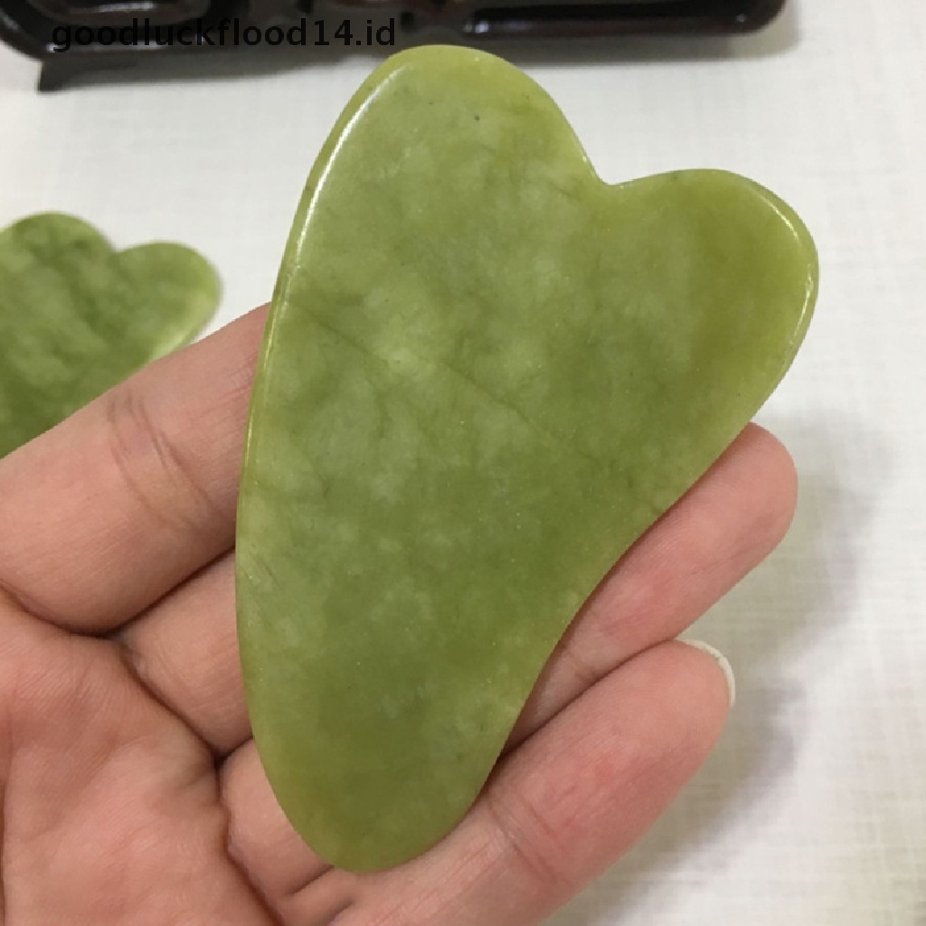 [OOID] Natural Jade Guasha Scrapping Plate Gua Sha Massager Face Meridian Scrapping ID