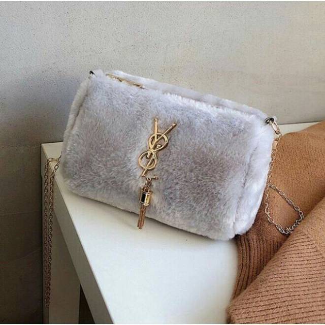 ☀LS☀ Tas Selempang Y8L Bulu / Tas Fashion / Tas Cewek / Sling Bag / Tas Import T14