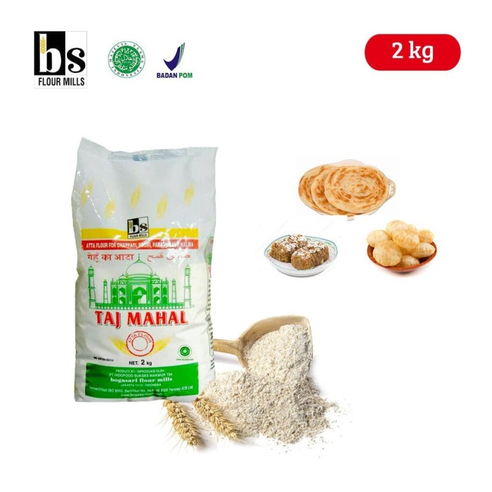 

PROMO [COD] aj Mahal Tepung Gandum Utuh / Atta Flour / Finely Wheat Flour [2 Kg]