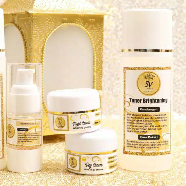 SV GLOW SKIN 
WHITENING GLOWING +SERUM GOLD