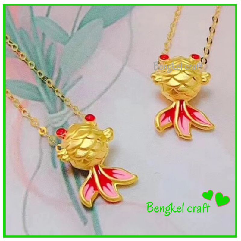 Liontin Gelang Huruf Charm Ikan Koi liontin emas xuping