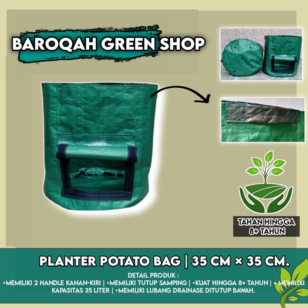 POTATO PLANTER BAG 35 LITER HIJAU - UMBI - JAHE - RIMPANG - MURAH MERIAH