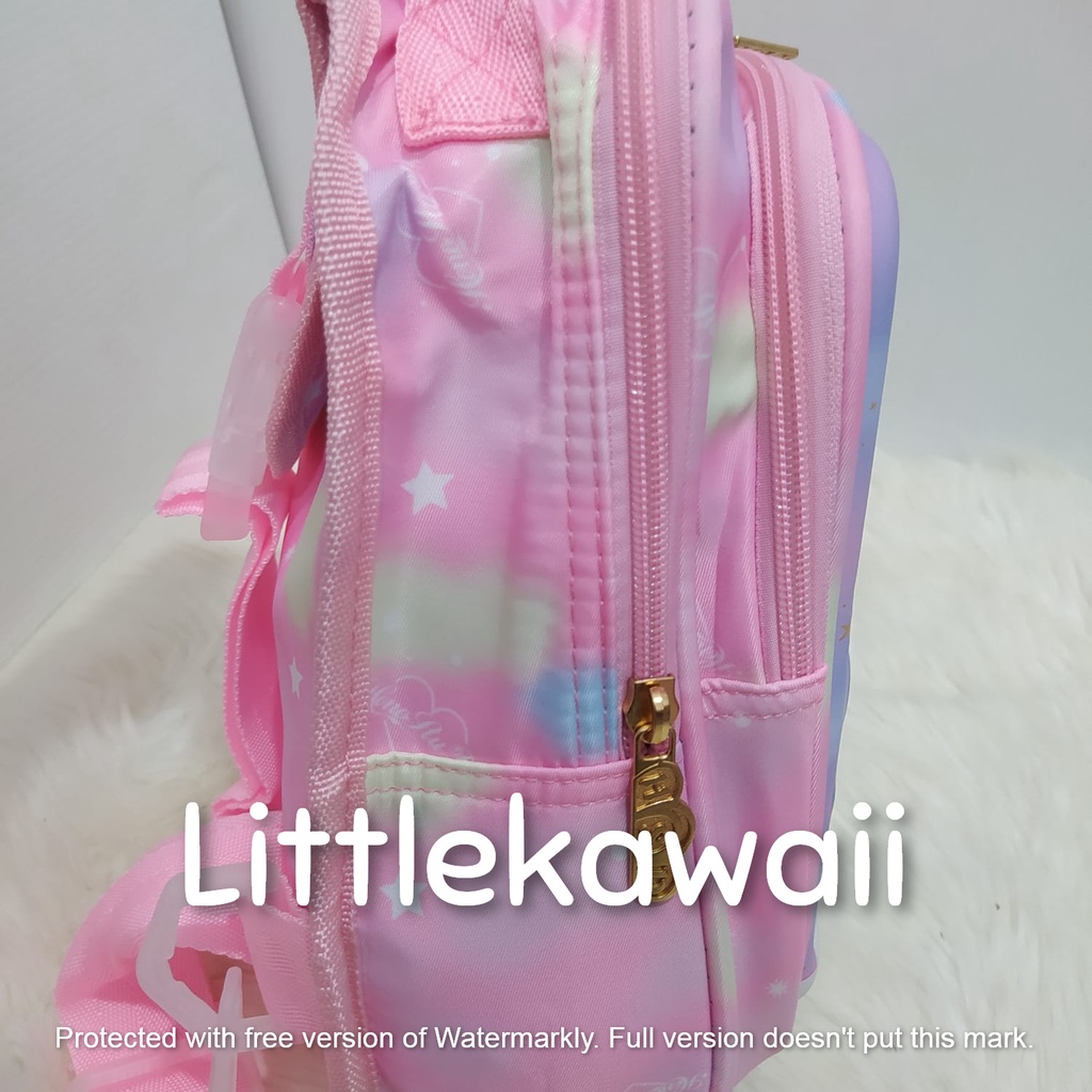 LK/ Tas Anak Slempang Pinggang Waistbag Emboss Hardcase Frozen Unicorn Mermaid Astronot Nasa Dino Shark Impor