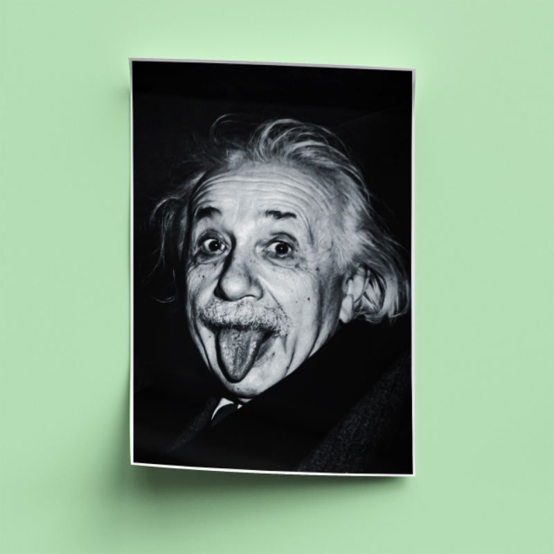 Poster Albert Einstein T4 / Poster Tokoh / Poster A3+ / Poster Custom