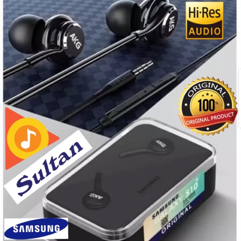 GROSIR Handsfree samsung pack mika kaca akg s10plus kuping metal bass super mantul bener