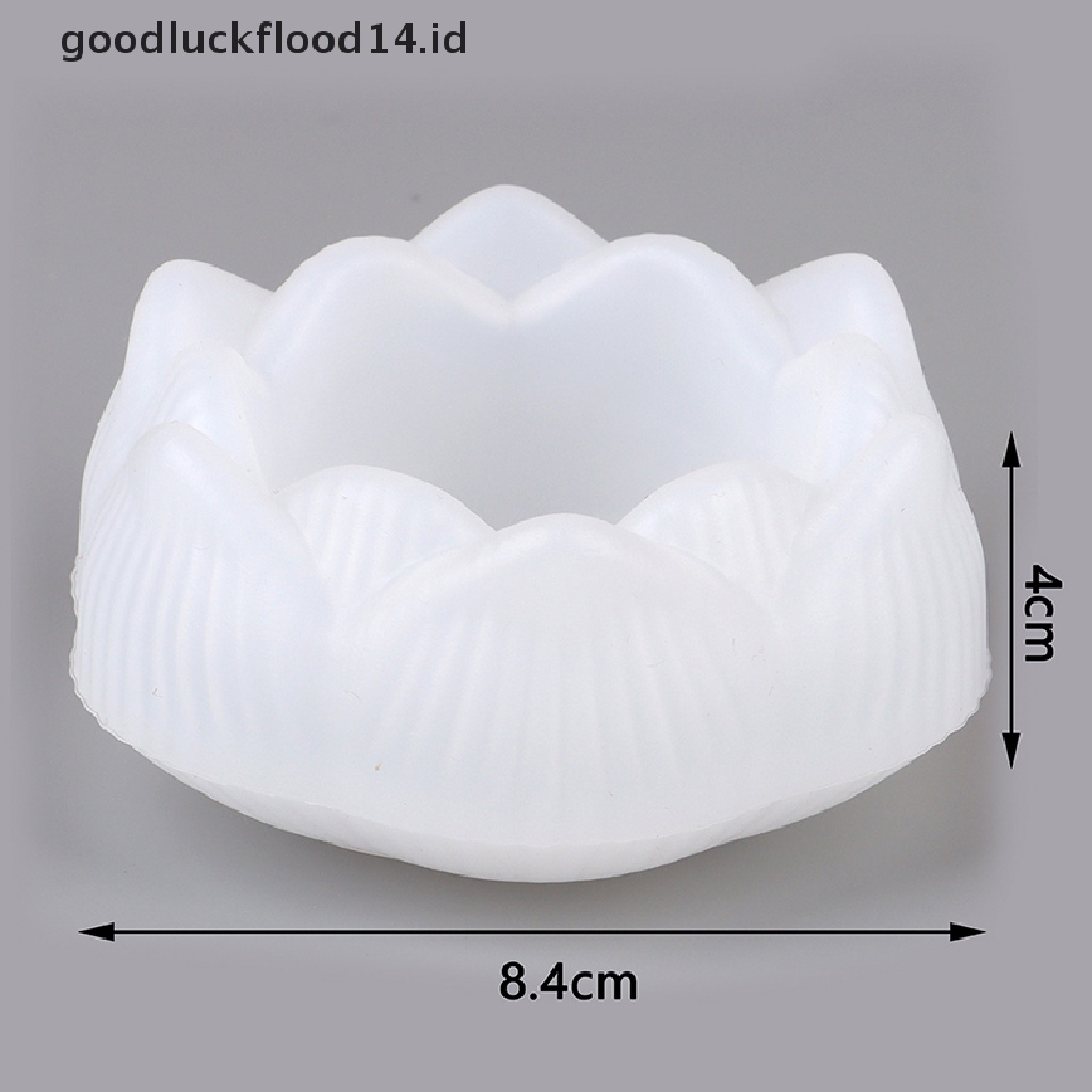 [OOID] 1Pc DIY Silicone Mold Lotus Shape Epoxy Resin Mould Ashtray Mold Crafts Making ID