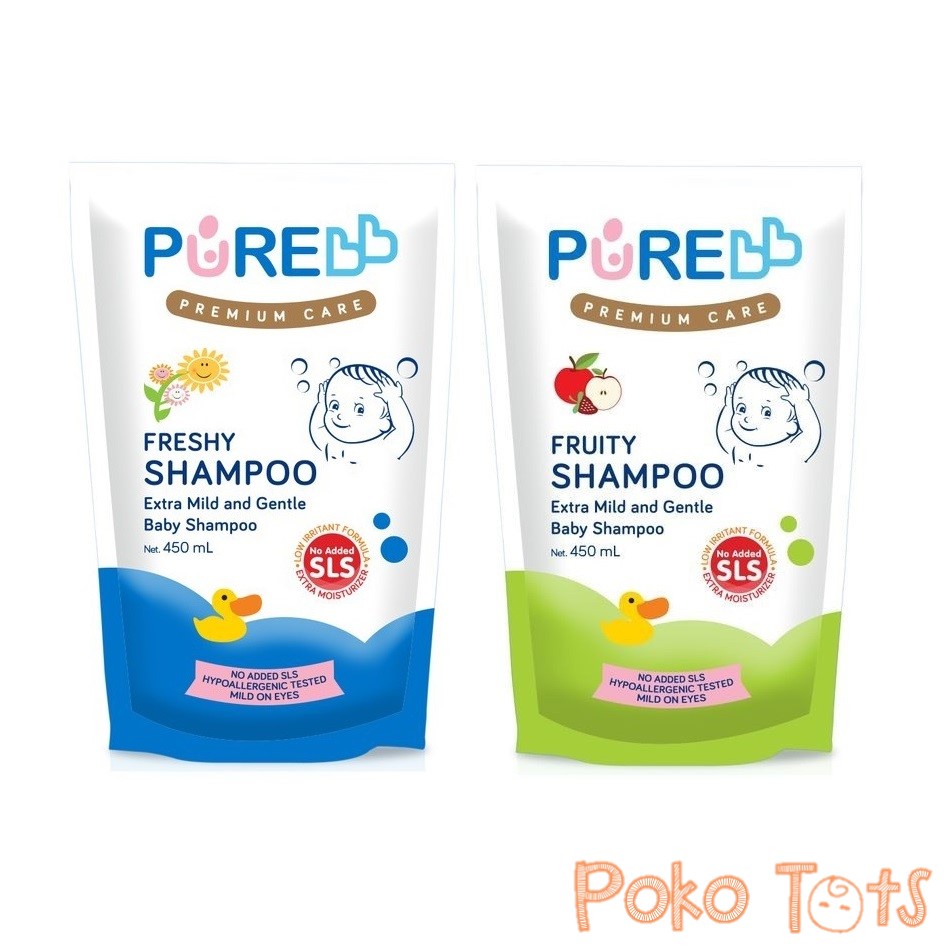 Pure Baby Shampoo Refill 450ml PureBB Shampo Bayi dan Anak