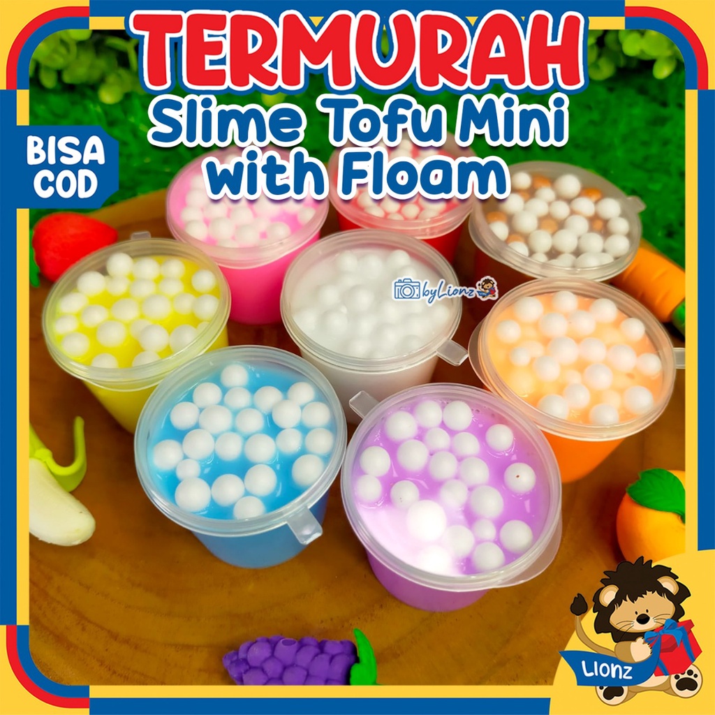 Slime tofu mini with floam no label harga reseller