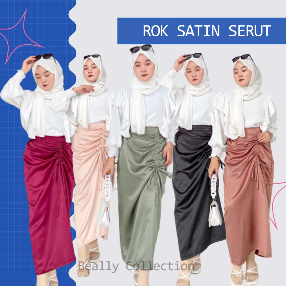 ROK SERUT | ROK SATIN KOREAN LOOK | ROK SASI SKIRT | QILA SKIRT ELSIRE | HANNA SKIRT | KALLA ROK SKIRT | ROK SERUT SATIN