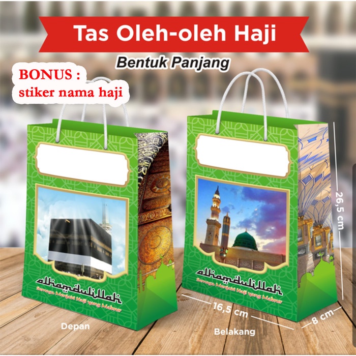 

(TERLARIS) PAPERBAG | Tas oleh-oleh Haji | PANJANG - 1 dus