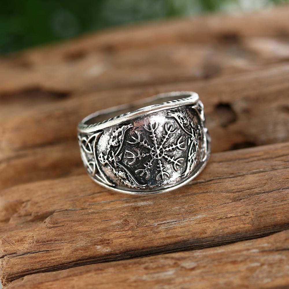 Lily Band Rings Rock Pria Eagle Compass Viking Celtic Gothic Vintage Nordic