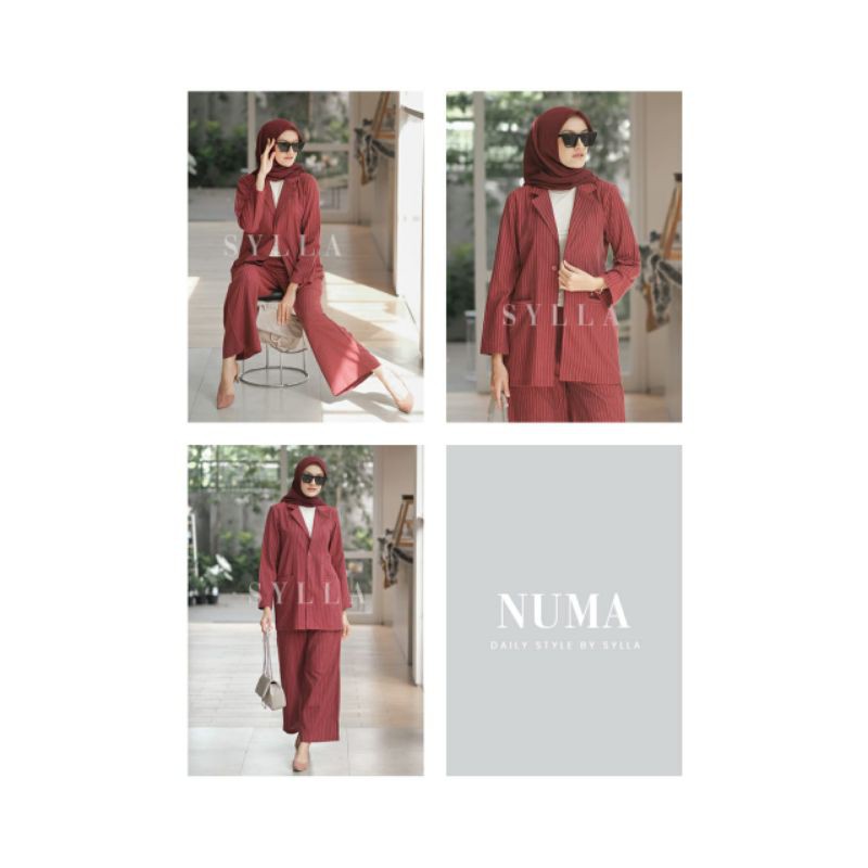 NUMA TUNIC Baju Tunik Setelan Kulot Terbaru dari SYLLA Set Tunik Bisa dipakai ke kantor