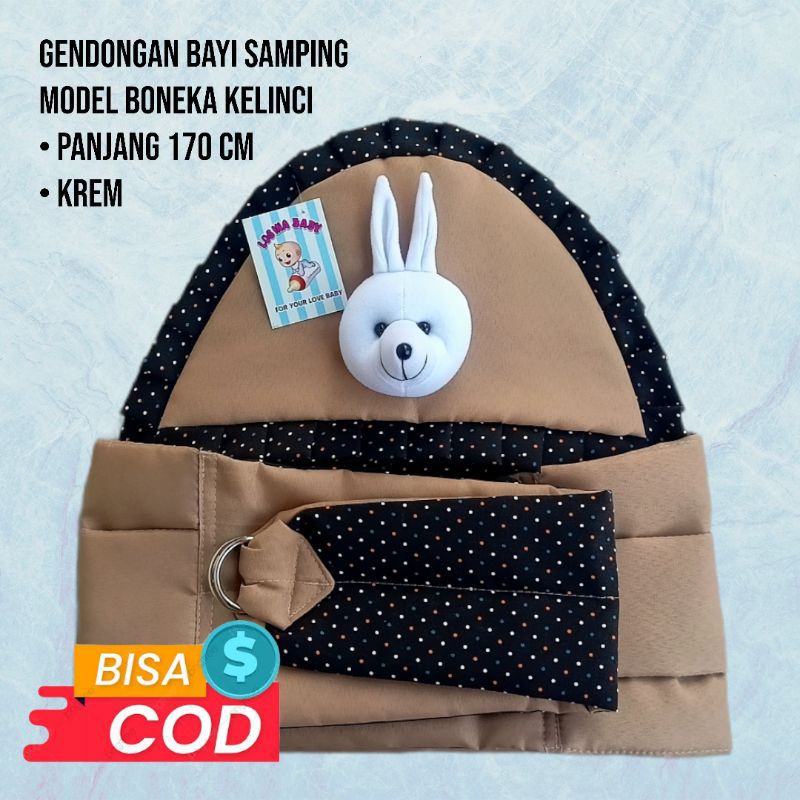 gendongan bayi renda boneka rabbit