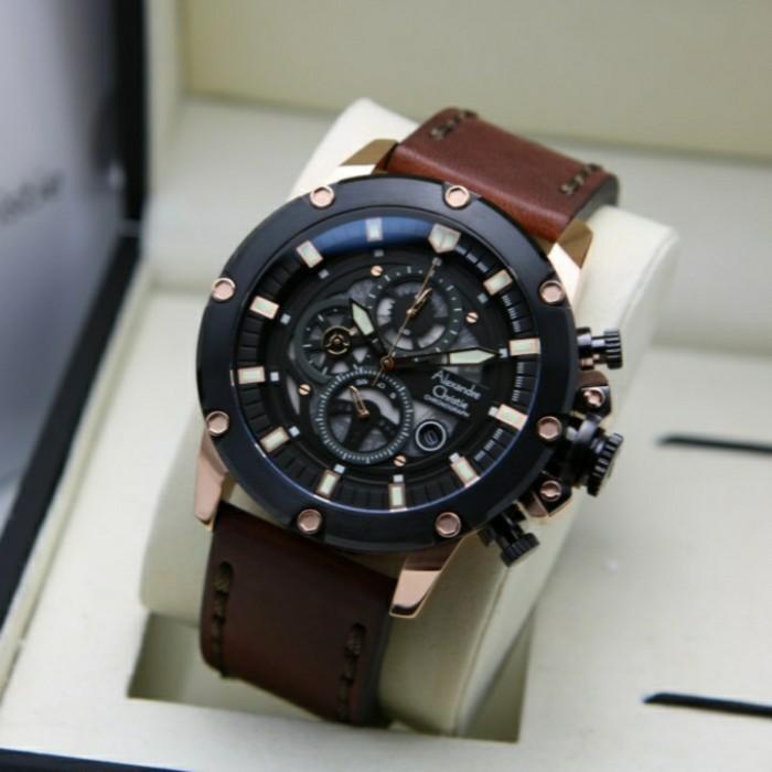 Jam Tangan Pria Alexandre Christie 6564 Rosegold Kombinasi