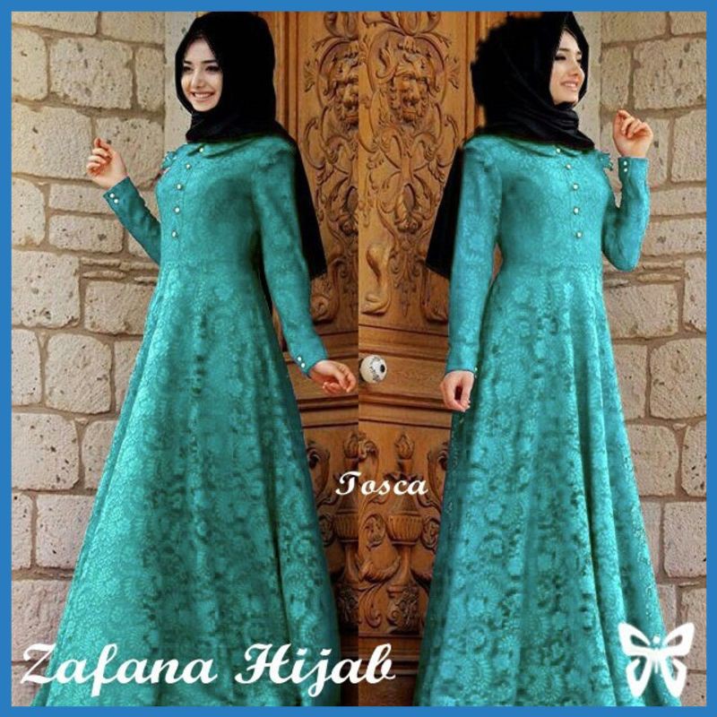 Maxi Kekinian Maxi Maxmara Dress Halus 64f MAXI DRESS BRUKAT ZAFANA