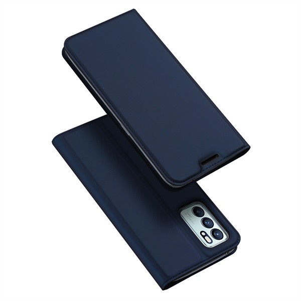 OPPO RENO 6 4G/5G RENO 6 PRO COVER FLIP DUX DUCIS SKIN PRO LEATHER ORIGINAL SILIKON SOFTCASE - RENO 6 5G, Hitam