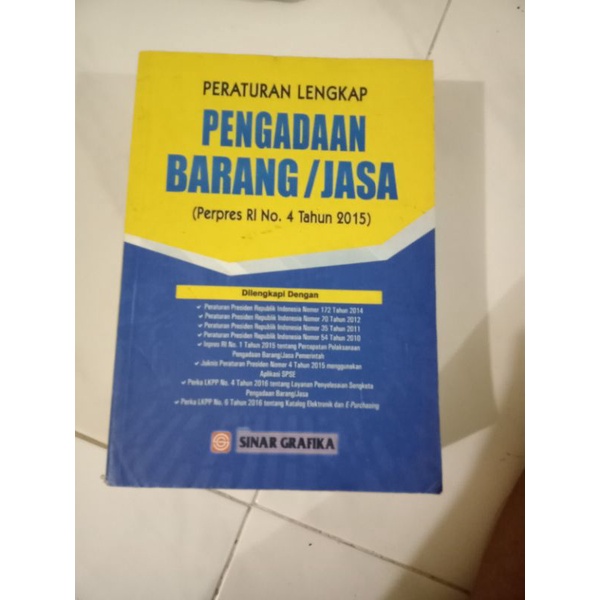 Jual Peraturan Lengkap Pengadaan Barang Jasa | Shopee Indonesia