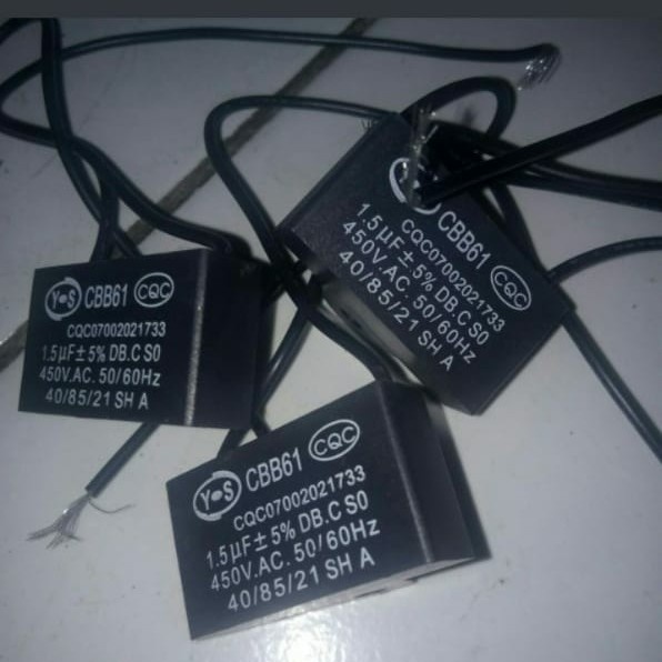 Jual Kapasitor Kipas Angin CBB61 1.5UF 2UF 2.5UF Indonesia