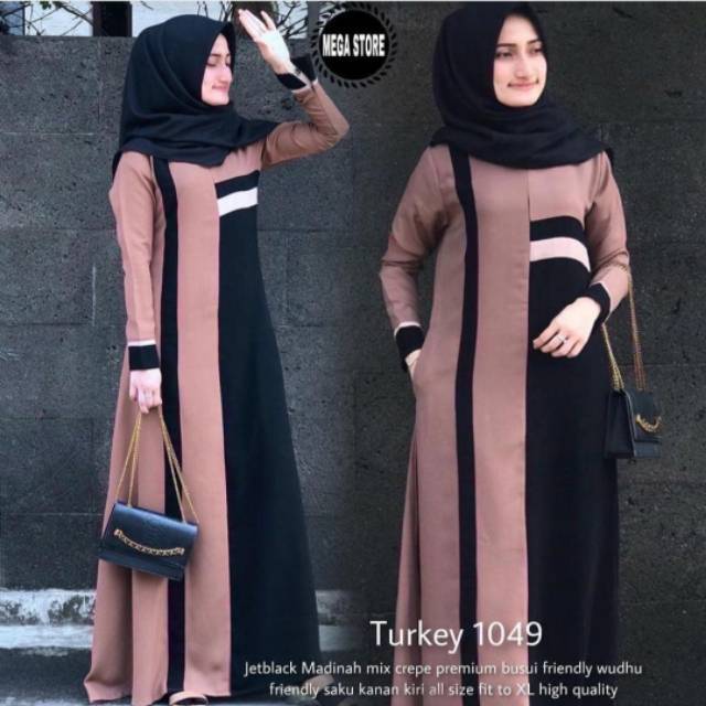  Baju  Muslim Abaya  Bordir Gamis Maxi Dress Arab Saudi  
