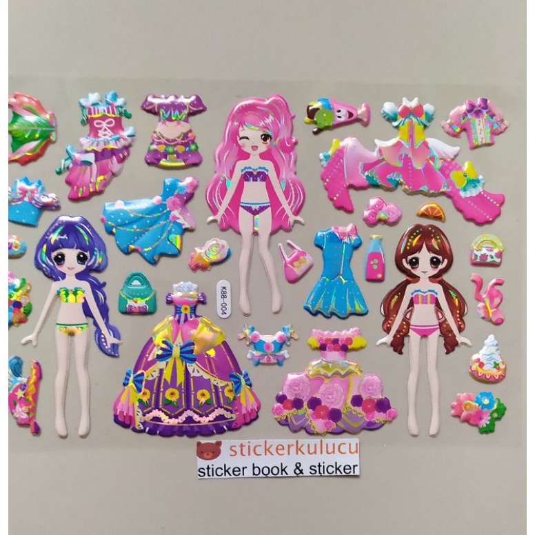 Stiker anak timbul DRESS UP / BAJU-BAJUAN 20x15cm