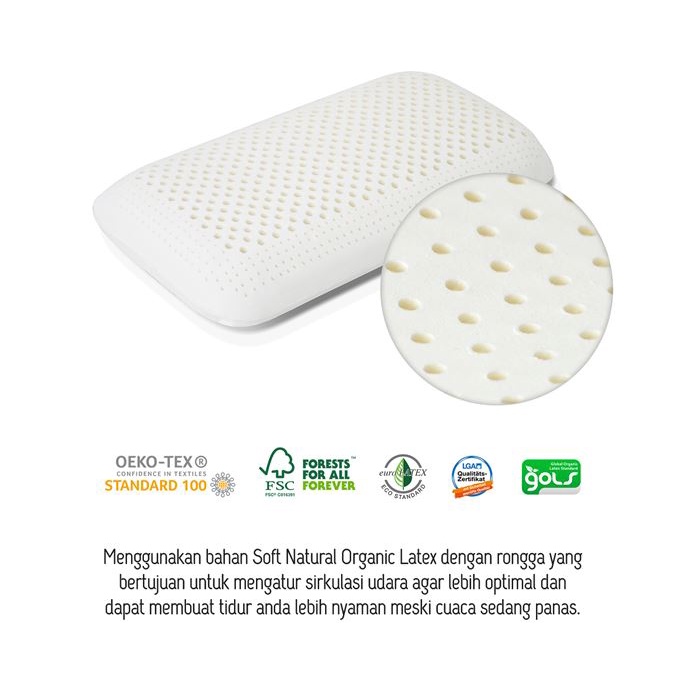 Bantal Latex, Organic Latex Pillow , Milk Latex Pillow LIVIEN Sleep
