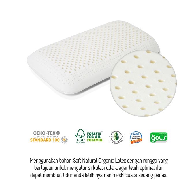 Bantal Latex, Organic Latex Pillow , Milk Latex Pillow LIVIEN Sleep