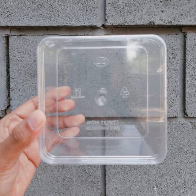 Toples kotak bening 300 GR natha / toples kue kering /