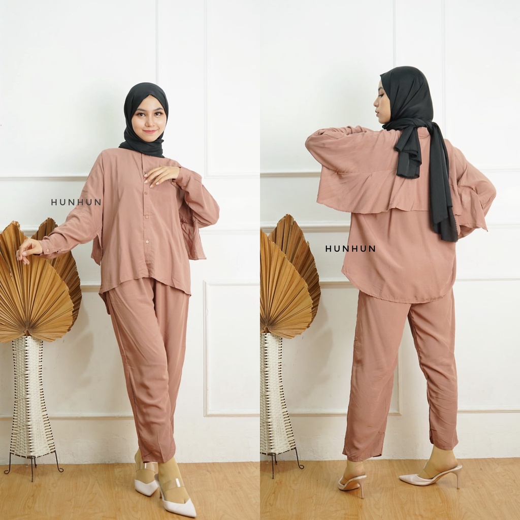 CUCI GUDANG!! Setcel Ruffle Rayon Premium / Ruffle Back One Set Rayon Premium