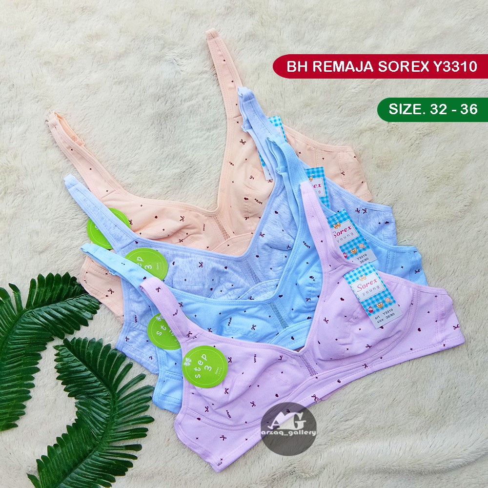 Bra Sorex Young Y3310 / Y3310 /Y2302/  Y2303 / Y3322 | Bh Remaja Perempuan Step 3 Motif | Bra Wanita Remaja | Pakaian Dalam Remaja | Bh