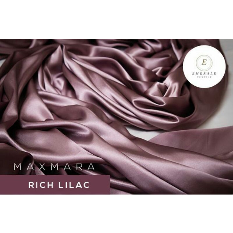 ( BUKAN HIJAB ) SETENGAH METER Kain Satin Charmuse Maxmara Silk Premium ( HARGA PER 50cm KAIN )