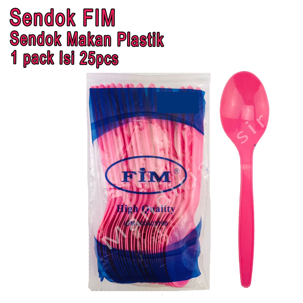 Sendok Plastik Warna *Sendok FIM * Sendok Makan * 1pack Isi 25pcs