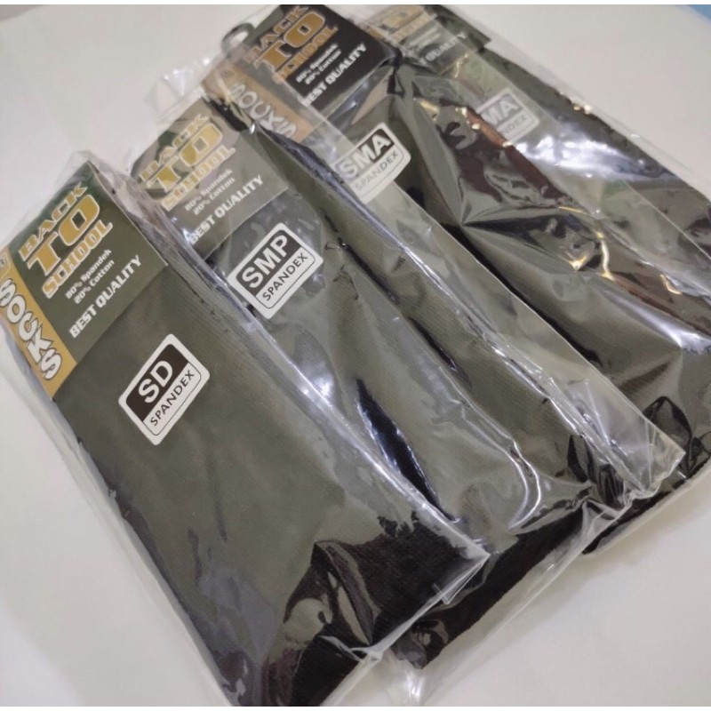 KAOS KAKI SEKOLAH HITAM PUTIH BACK TO SCHOOL SD SMP SMA KAOSKAKI HITAM / KAOS KAKI PUTIH-Hitam