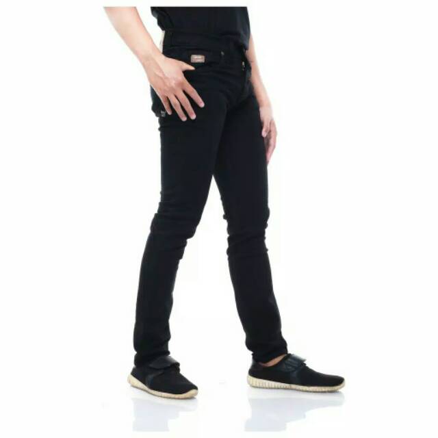 Celana jeans pria jeans panjang hitam pensil softjeans streeth melar