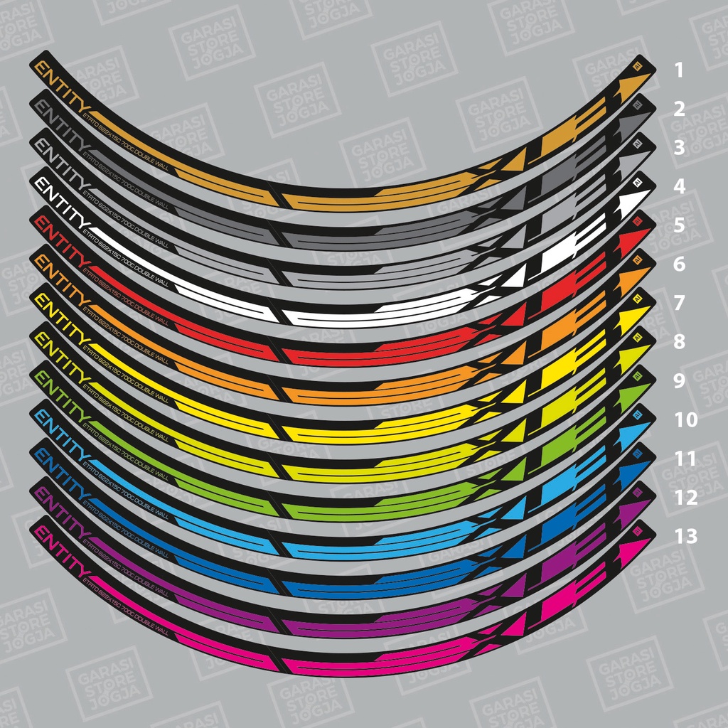 Decal Stiker Rims Entity XL3 1cm
