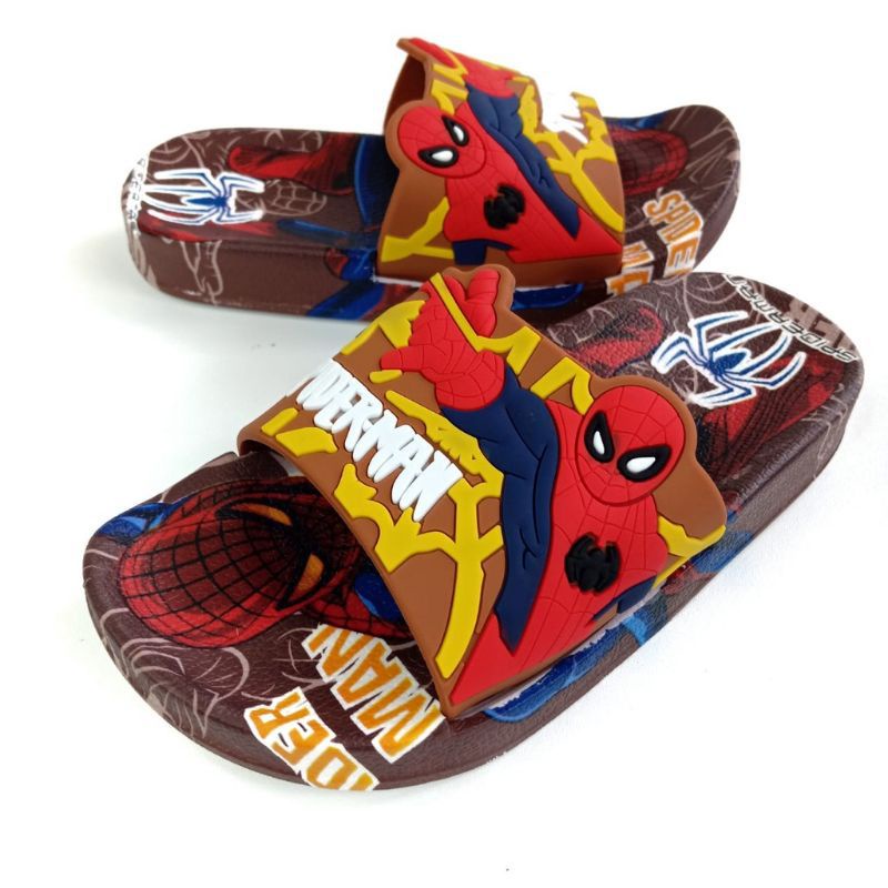 Sandal Selop Anak Karakter Spiderman Timbul 009