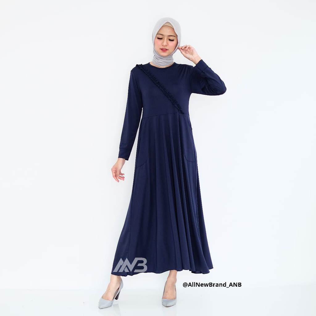 BEFAST - ZEC G4 Casual Dress Navy HARGA PROMO DISKON SEMARAK AKHIR TAHUN / Gamis Wanita Muslimah / Gamis Kekinian / Gamis Polos / Gamis Casual / Gamis Murah