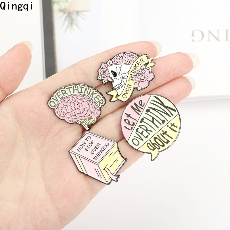 Bros Pin Enamel Desain Kartun Tengkorak Buku Untuk Hadiah Teman