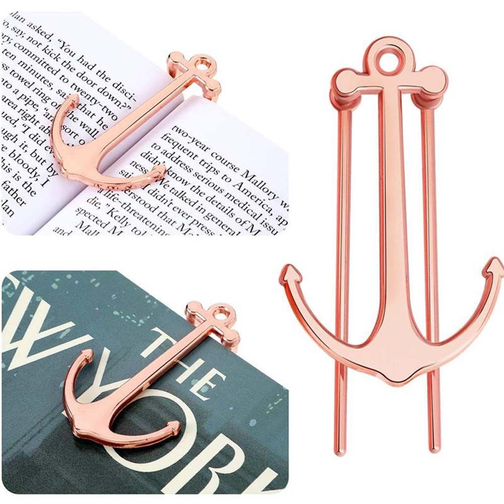 ELEGANT Creative Dual Use Bookmark School Supplies Automatic Fixed Bookmark Metal Page Holder Reading Students Office Supplies Gifts Stationery Page Clip/Multicolor