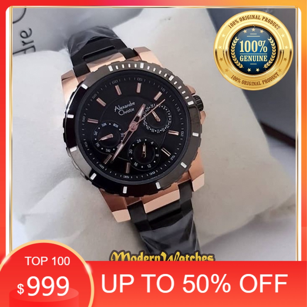 Jam Tangan Ori Alexandre Christie Pria Wanita AC 6141 Alexander Christi Cowok Terlaris Best Seller
