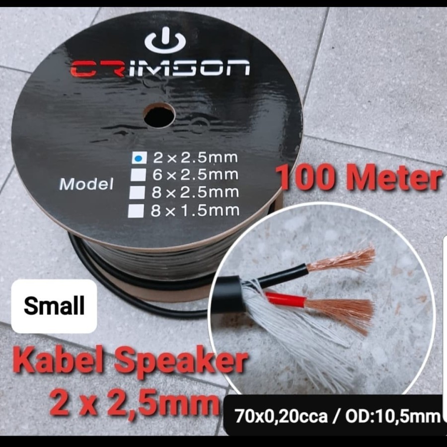 kabel speaker crimson 2x2,5mm  100M Gampang di solder