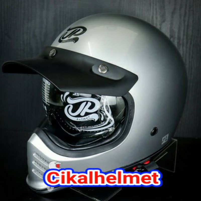 JPX HELM JP SIGNATURE SOLID | SILVER GLOSSY | RETRO CLASSIC DDRING