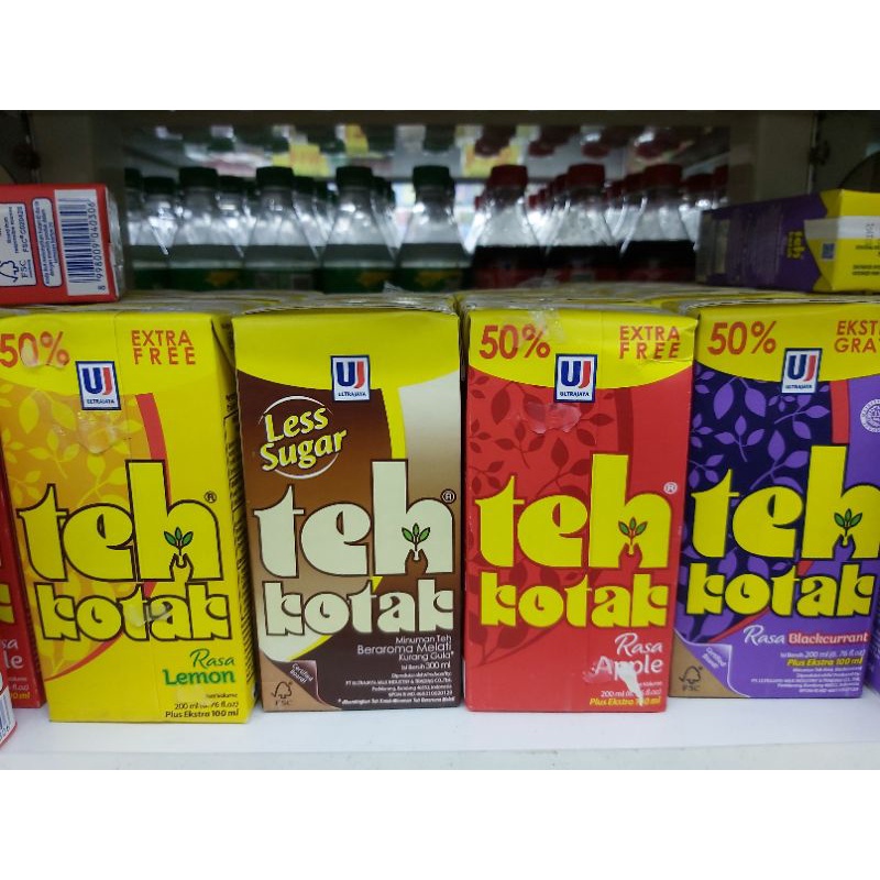 

Teh Kotak Lemon/Less Sugar/Apel/Blackcurrent Ekstra 100 ml