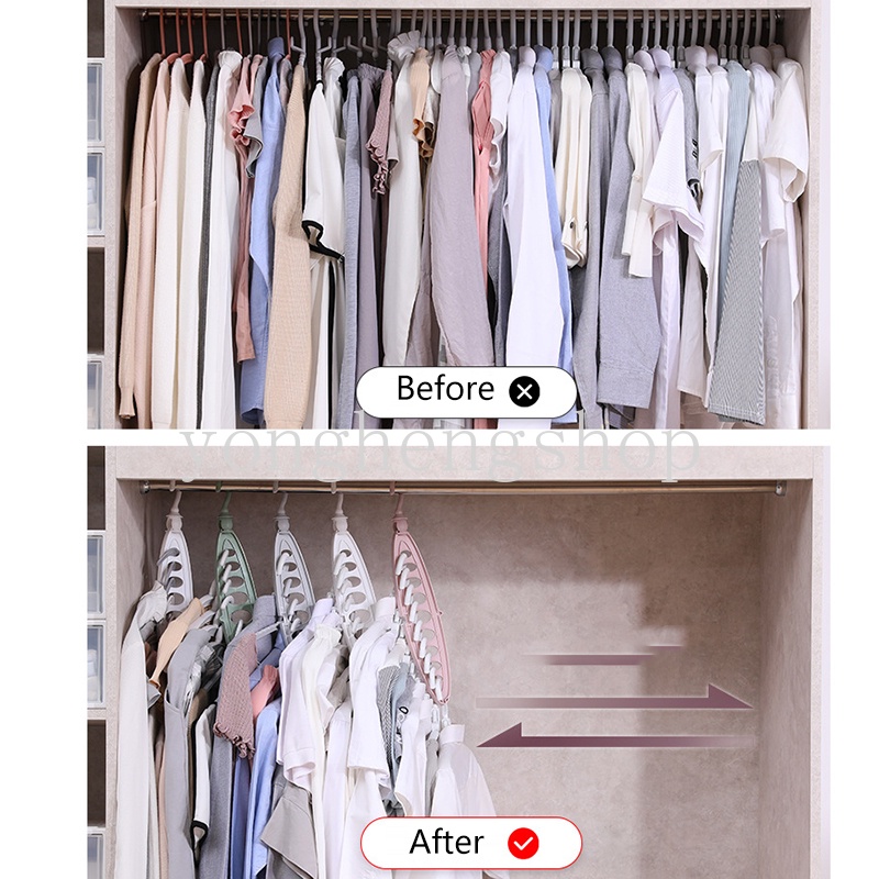 Gantungan Baju Model Lipat Anti slip Hemat Tempat Untuk Lemari Pakaian