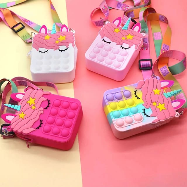 Slingbag Pop It Anak  Pop It Jelly Bag Unicorn Fashion Anak Perempuan Alibaba688