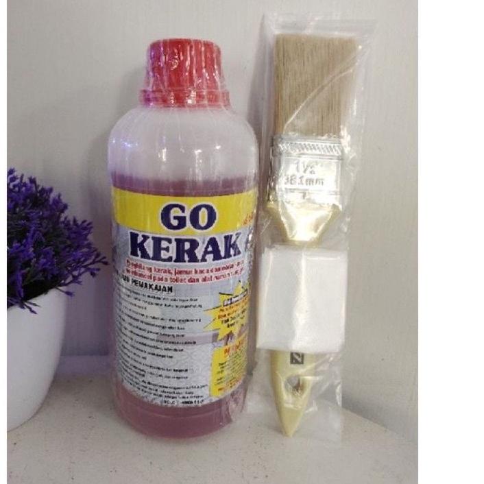 Paylater✅ 470ml CAIRAN PEMBERSIH KLOSET KAMAR MANDI GO KERAK + KUAS KECIL + SARUNG TANGAN | Flash | 