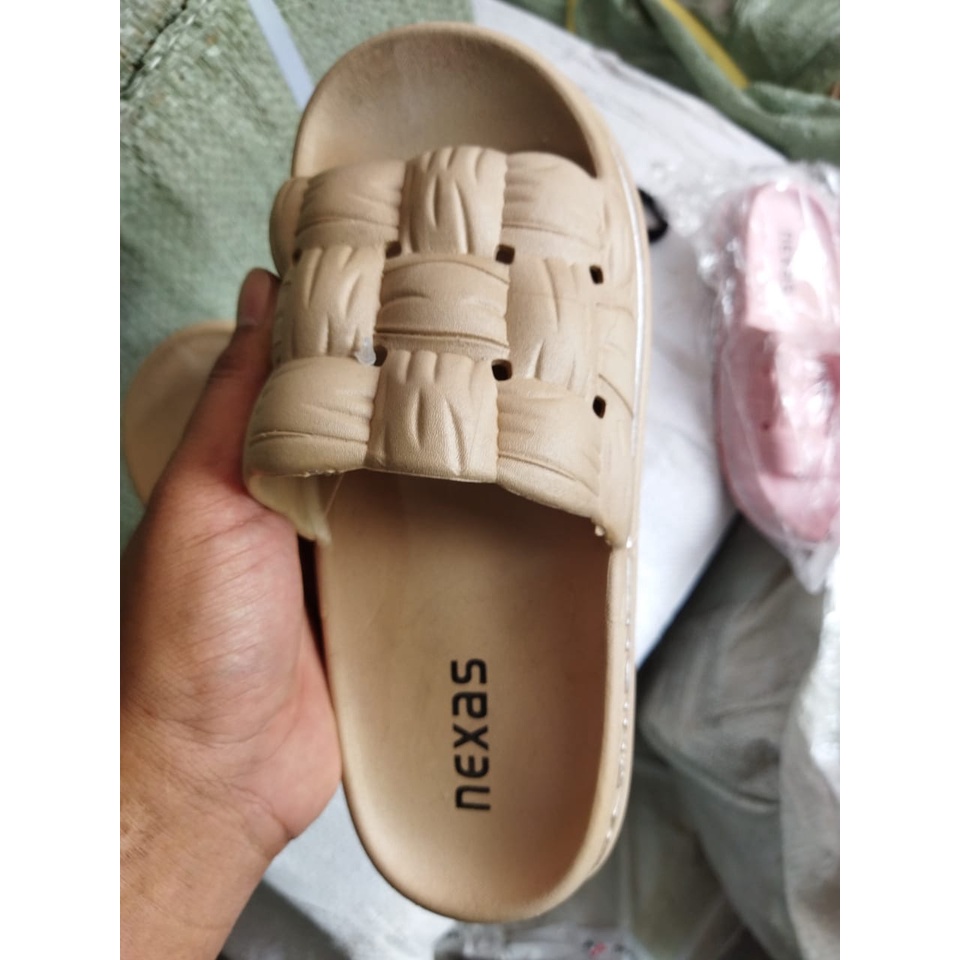 SANDAL SELOP WANITA JELLY MOTIF ANYAM IMPORT DARI BALANCE 2219 size 36-41