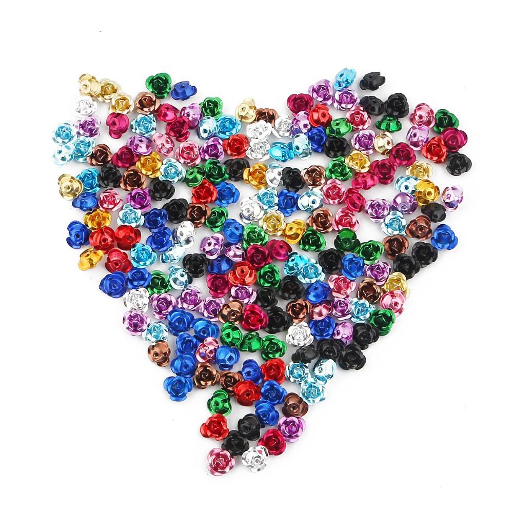 AUGUSTINA Agustin 3D Rose Nail Decoration 120pcs DIY Perhiasan Bunga Nail Art Perlengkapan