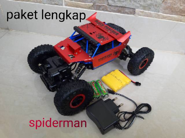 MOBIL REMOT JEEP OFFROAD RC 4WD 2,4GHZ  BODY METAL ALLOY DAN BATERE CADANGAN MAINAN REMOTE CONTROL